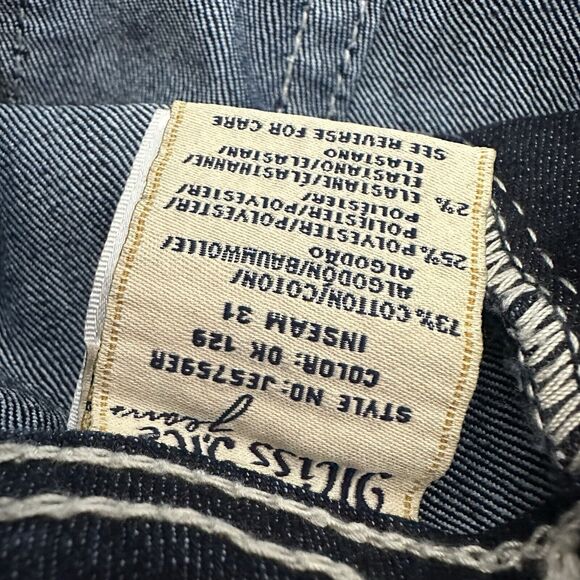 Miss Me Jeans Womens 30 Blue Easy Boot Midrise Sequin Rodeo Stretch Western - Picture 8 of 13